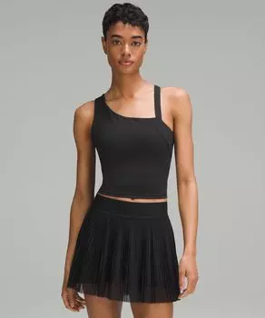 Асимметричная теннисная майка Everlux Lululemon, черный