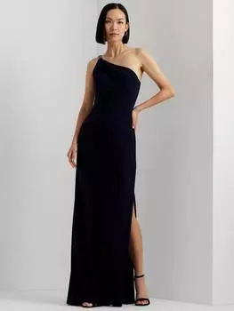 Асимметричное макси-платье belina Ralph Lauren, цвет Lighthouse Navy