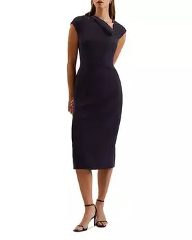 Асимметричное платье-миди Bayree Ted Baker, синий