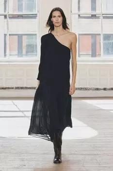 Асимметричное платье ZARA, черный