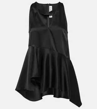 Асимметричный атласный топ Jw Anderson, черный