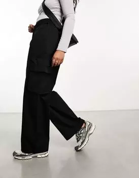 ASOS DESIGN – Черные брюки с карманами