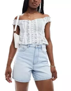 ASOS DESIGN – голубые джинсовые шорты для папы