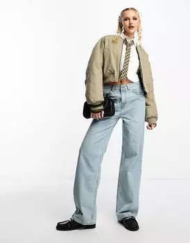 ASOS DESIGN – голубые широкие джинсы для папы