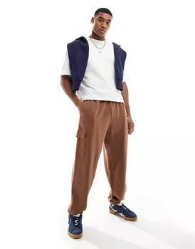 ASOS DESIGN — коричневые джоггеры оверсайз
