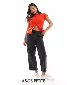 ASOS DESIGN Petite – практичные брюки черного цвета