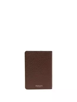 Aspinal Of London обложка для паспорта с логотипом, коричневый