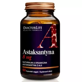 Астаксантин 7 мг Натуральный Астаксантин Пищевая Добавка 60 Капсул Doctor Life