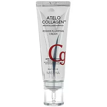 Atelo Collagen 500 Power Plumping Cream Корейский коллагеновый крем для лица Дневной и ночной увлажняющий крем, Missha