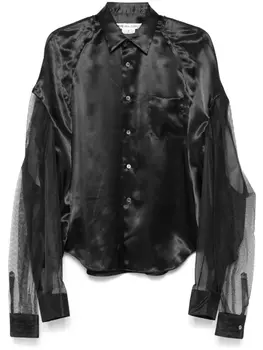 Атласная рубашка Comme Des Garons, черный