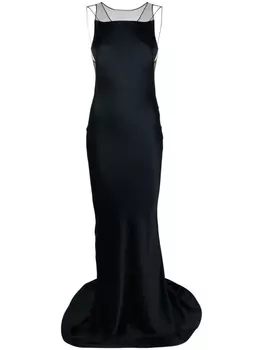 Атласное платье Maison Margiela, синий