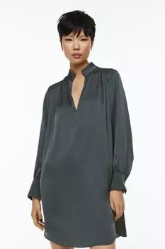 Атласное платье-туника H&M