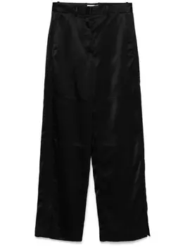 Атласные брюки Jil Sander, черный
