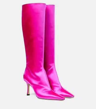 Атласные сапоги agathe 85 Jimmy Choo, розовый