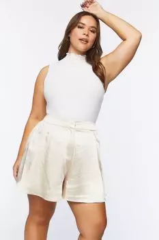 Атласные шорты с высокой талией больших размеров Forever 21