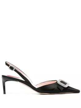 Атласные туфли Viv'Canard 55 Roger Vivier, черный