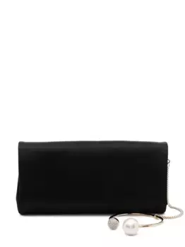 Атласный клатч Xandra JIMMY CHOO, черный