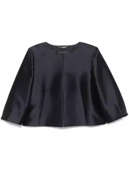 Атласный пиджак Alberta Ferretti, синий