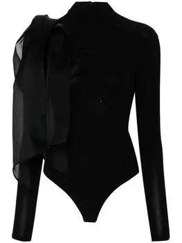 Atu Body Couture боди с драпировкой, черный