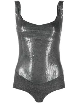 Atu Body Couture топ с пайетками, серый