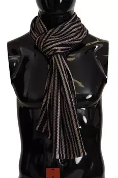 Аутентичный многоцветный шерстяной мужской шарф Missoni