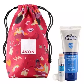 Avon, набор косметики по уходу, 2 шт. + сумка