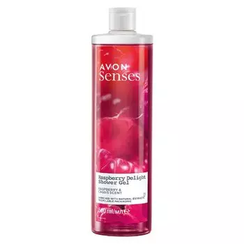 Avon Senses, Raspberry Delight, женский гель для душа, Малина-черная смородина, 500 мл