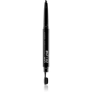 Автоматический карандаш для бровей NYX Professional Makeup Fill & Fluff оттенок 08 — Черный