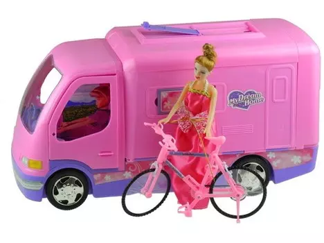 Автомобиль кемпер + велосипед + кукла Lean Toys
