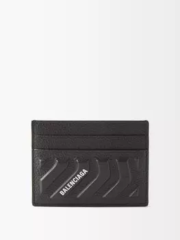 Автомобильный кожаный визитница Balenciaga, черный