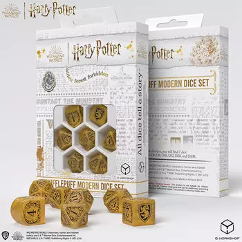 Аксессуары Q-Workshop Harry Potter Dice: Hufflepuff Yellow Set (7)