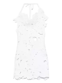 Ажурное мини-платье Blumarine, белый