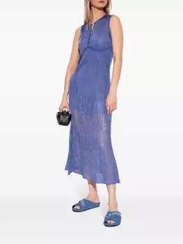 Ажурное платье миди Lanvin, синее