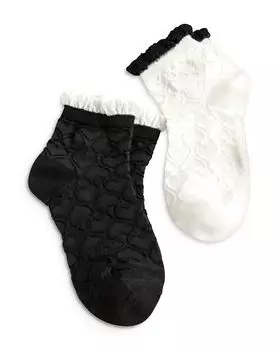 Ажурные носки с рюшами в виде сердца, 2 пары Stems, мультиколор