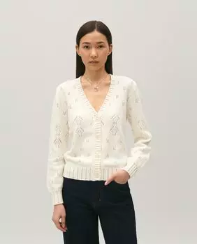 Ажурный вязаный женский кардиган Claudie Pierlot