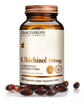 БАД, Доктор Лайф, Убихинол-коэнзим Q10 активная форма 100 мг, 30 капсул Doctor Life