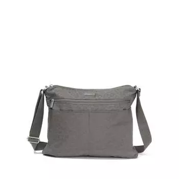 Baggallini Большая сумка на молнии, цвет Pewter/Cheetah Emboss