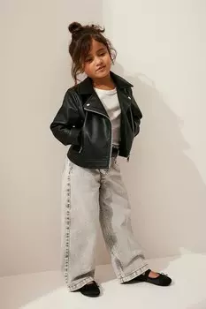 Байкерская куртка H&M, черный