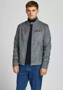 Байкерская куртка Jack & Jones "ROCKY JACKET", без капюшона, цвет Sedona Sage