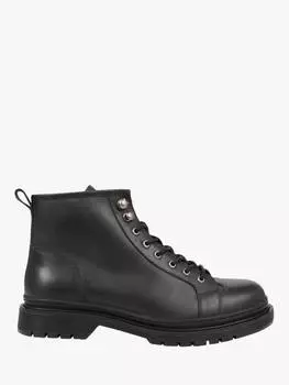 Байкерские ботинки на шнуровке из кожи дензела Jones Bootmaker, черный