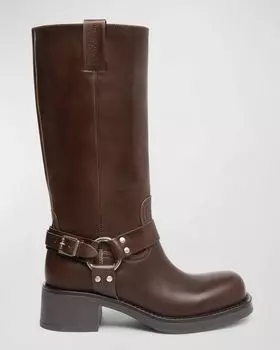 Байкерские ботинки с кожаными ремнями NeroGiardini, цвет Dark Brown