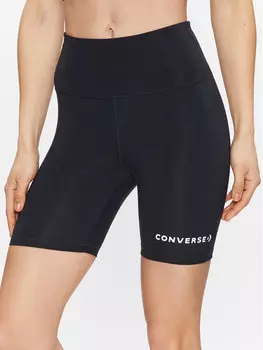 Байкерские шорты узкого кроя Converse, черный