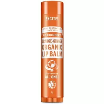Бальзам для губ Dr Bronner'S «Апельсин и имбирь» с органическими маслами и без синтетических ингредиентов 4G, Dr. Bronner'S