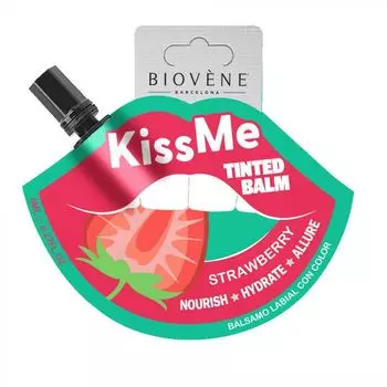 Бальзам для губ Kiss Me Blsamo Labial Fresa con Color Biovne, 8 ml