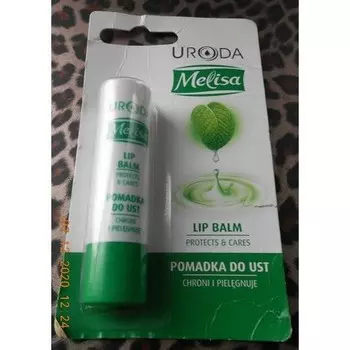 Бальзам для губ Melissa Protect & Care с пчелиным воском, витамином Е, карнаубским воском, ланолином, UVA/UVB, Melisa Uroda