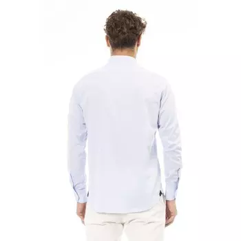 Baldinini Trend синяя хлопковая мужская рубашка, цвет Light Blue
