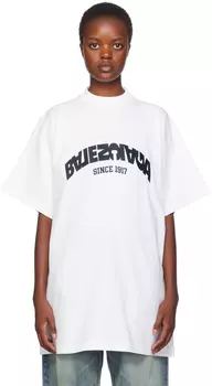 Balenciaga Белая футболка с откидной спиной