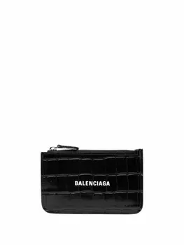 Balenciaga картхолдер Cash с логотипом, черный