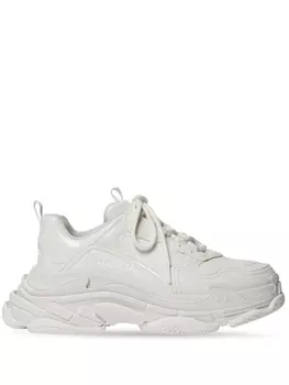 Balenciaga лакированные кроссовки Triple S, белый