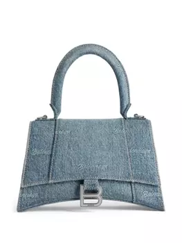 Balenciaga маленькая сумка Hourglass с верхней ручкой, синий